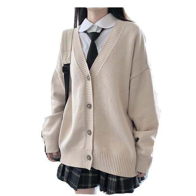 JUZHIJIA Japanese College Style Short Sweater Female Loose Twist