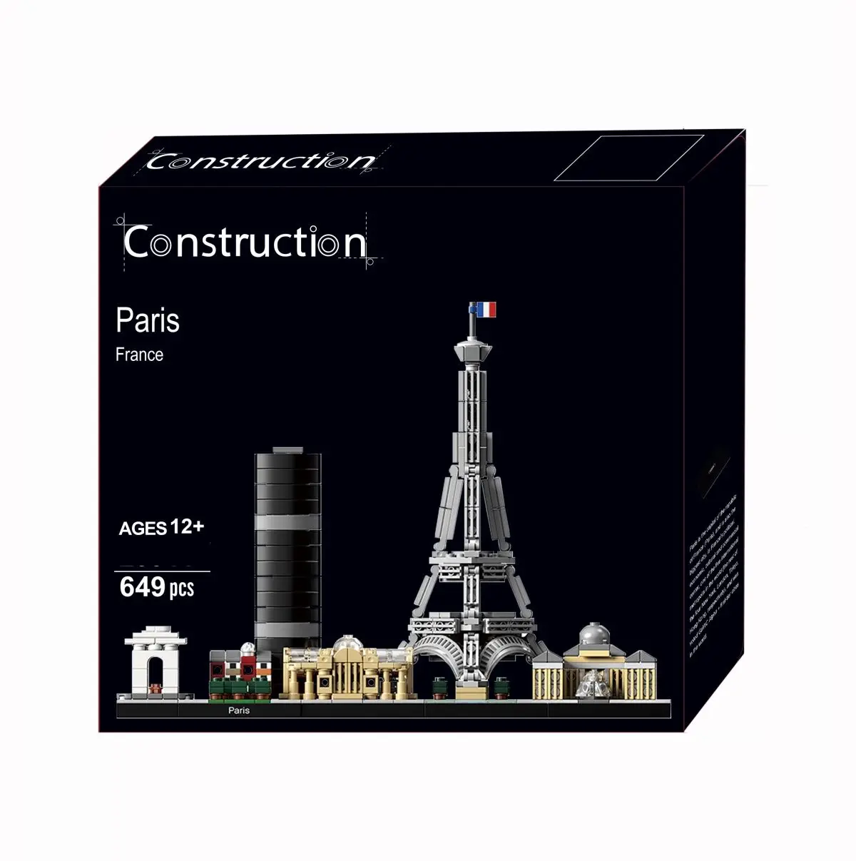 Paris Architecture Skyline 21044 Model Building Kit Compatibile Torre Eiffel City Brick Model Diy Kids Puzzle Toys Gift