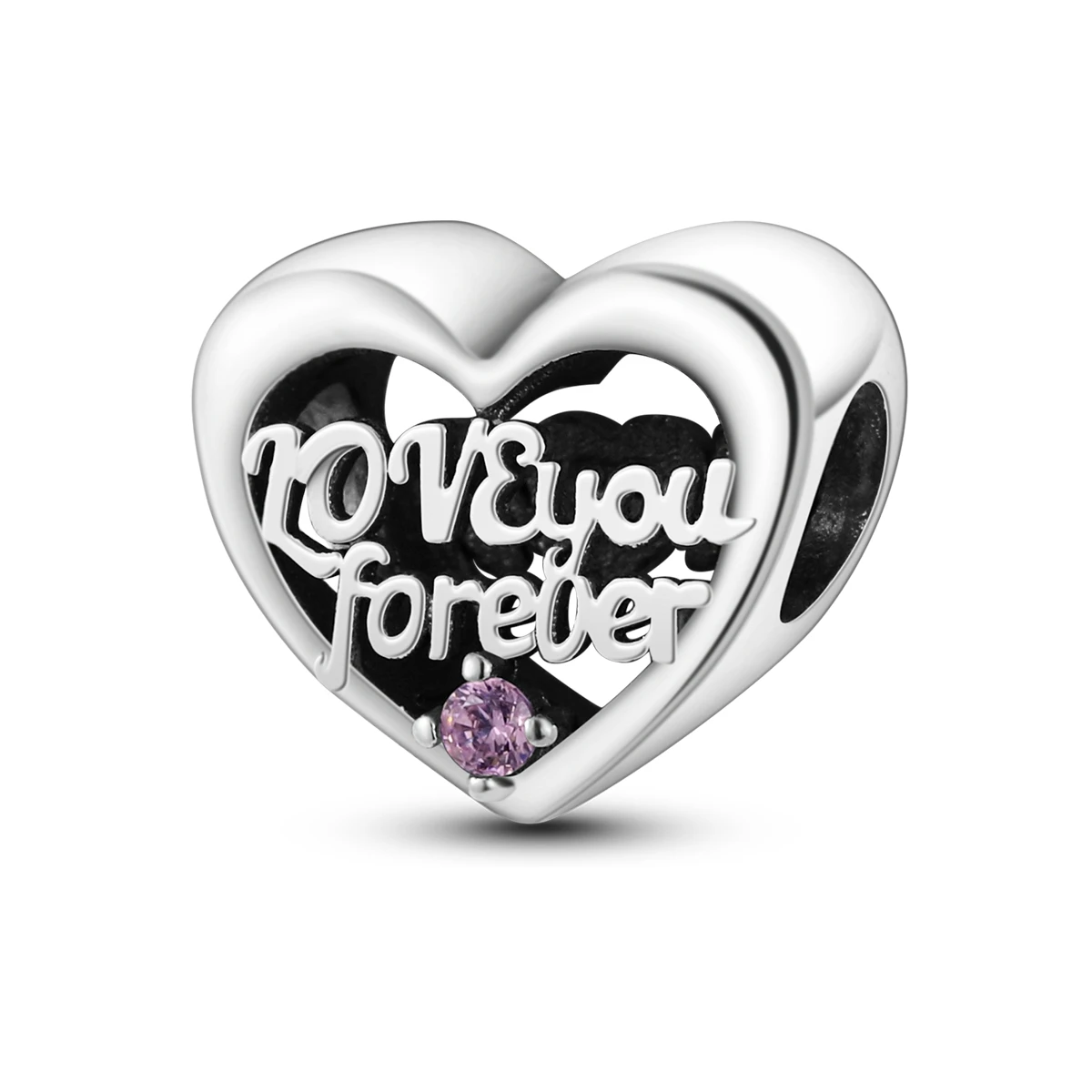 כסף מצופה כסף פנורה מקורית, קסם יום הבת של האם חרוזי לב מתכשיטים מתנה