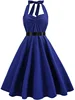 Robe d'été décontractée femmes à pois rétro Robe trapèze Pin Up Robe Vintage années 60 50 Rockabilly Robe d'été