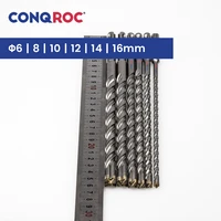 Mascirculant Forets SDS Plus Tige Carbure-Croix-Pointe Length-260mm 5-Pièce-Même-Taille 6-Option Diamètre-6 ~ 16mm pour Marteau Électrique 4