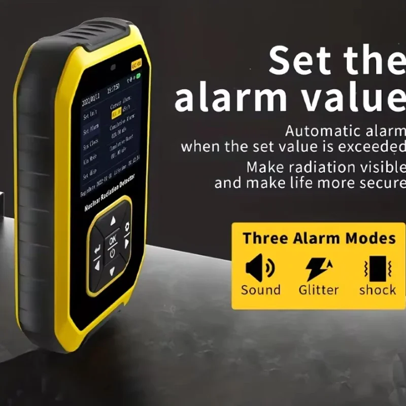 Radiation Detector Portable Geiger Counter Nuclear Personal Dosimeter X-ray &gamma;-ray &beta;-ray Radioactivity Tester Marble