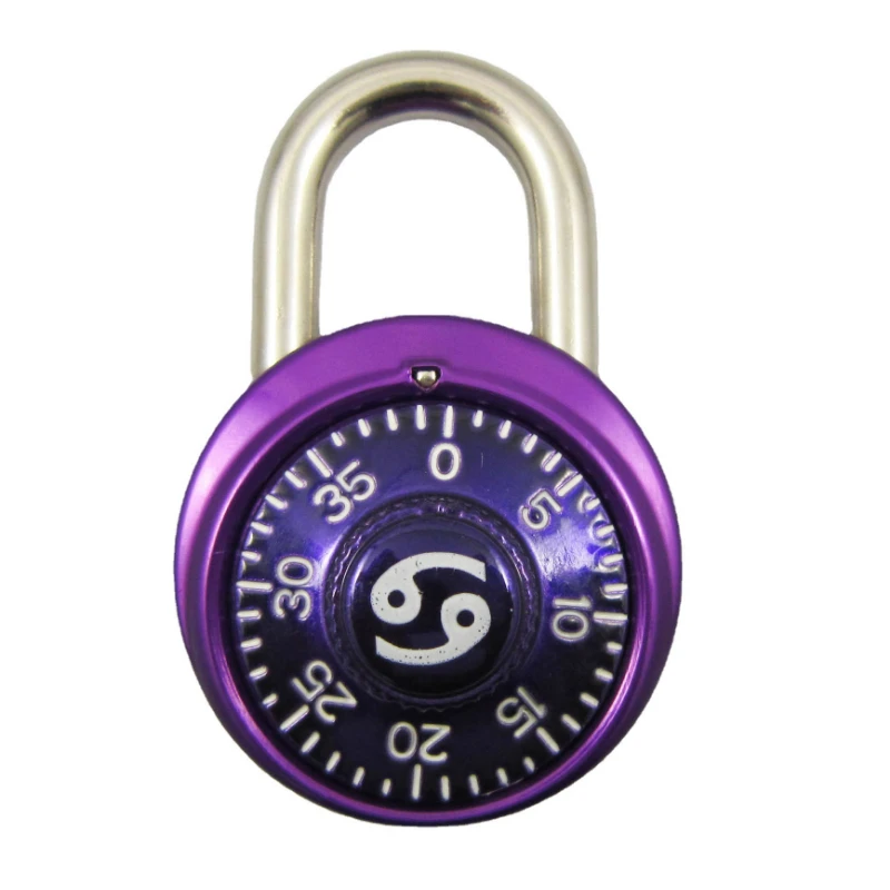 Zodiac Combination Turntable Lock Retro Turntable Metal Mini Keyless Padlock Safe Drawer Locker Lock