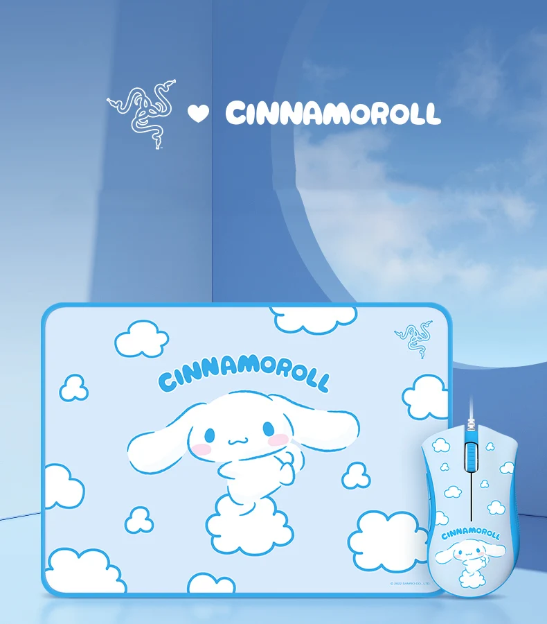 Mouse e Mousepad RAZER x Sanrio Cinnamoroll [Edição Limitada] - ROLKO tech
