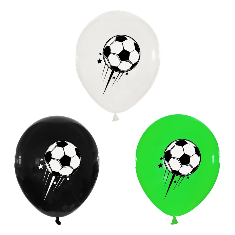 12pcs Soccer Party Latex Balloons 12" Football Print Helium Balloon Kids Toy Boy Sports Theme Birthday Party Decoration Supplies