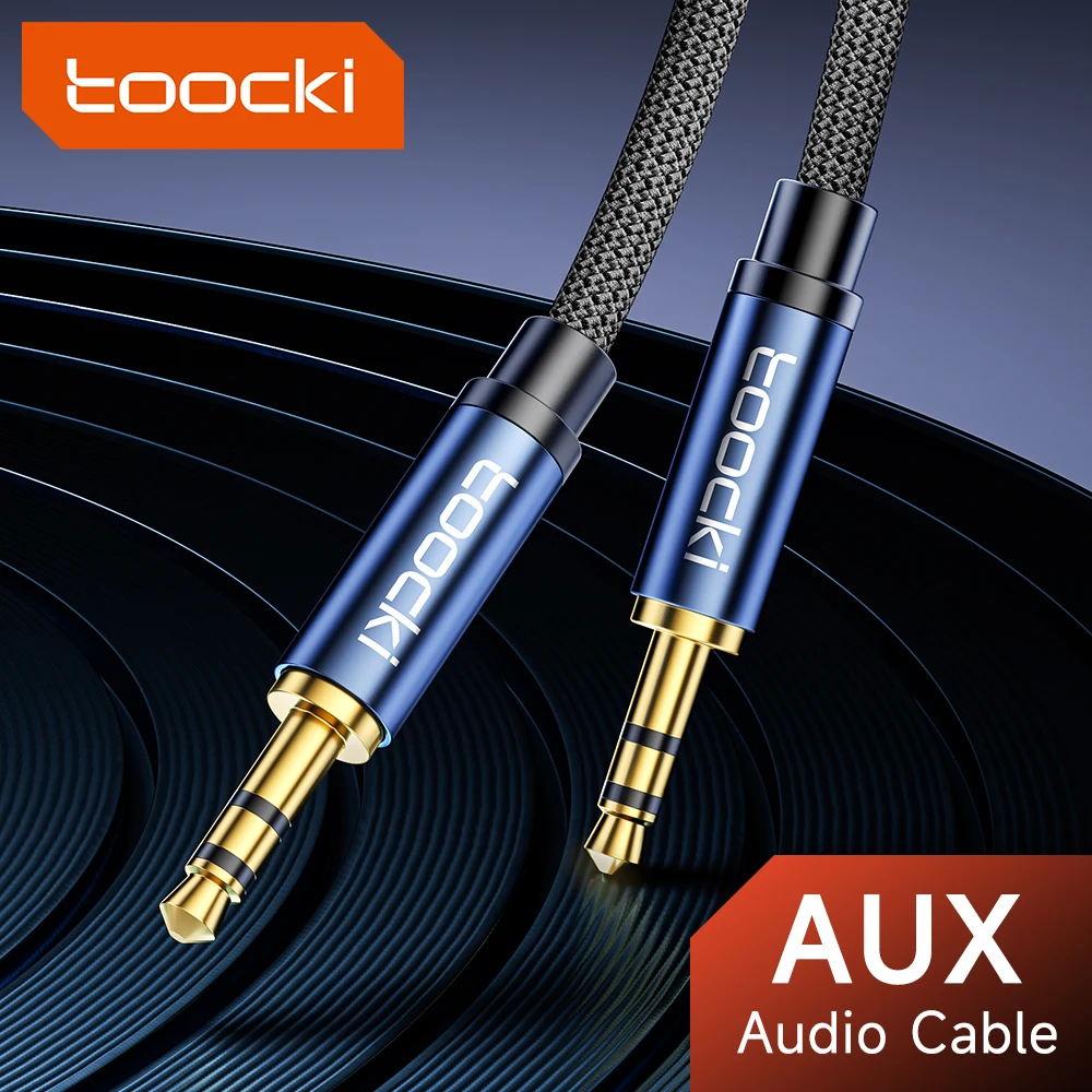 Toocki Aux Cable Speaker Wire Cavo Audio Jack Da 3.5Mm Per Adattatore Per Cuffie Per Computer Xiaomi Laptop Hifi Sound Quility Cable