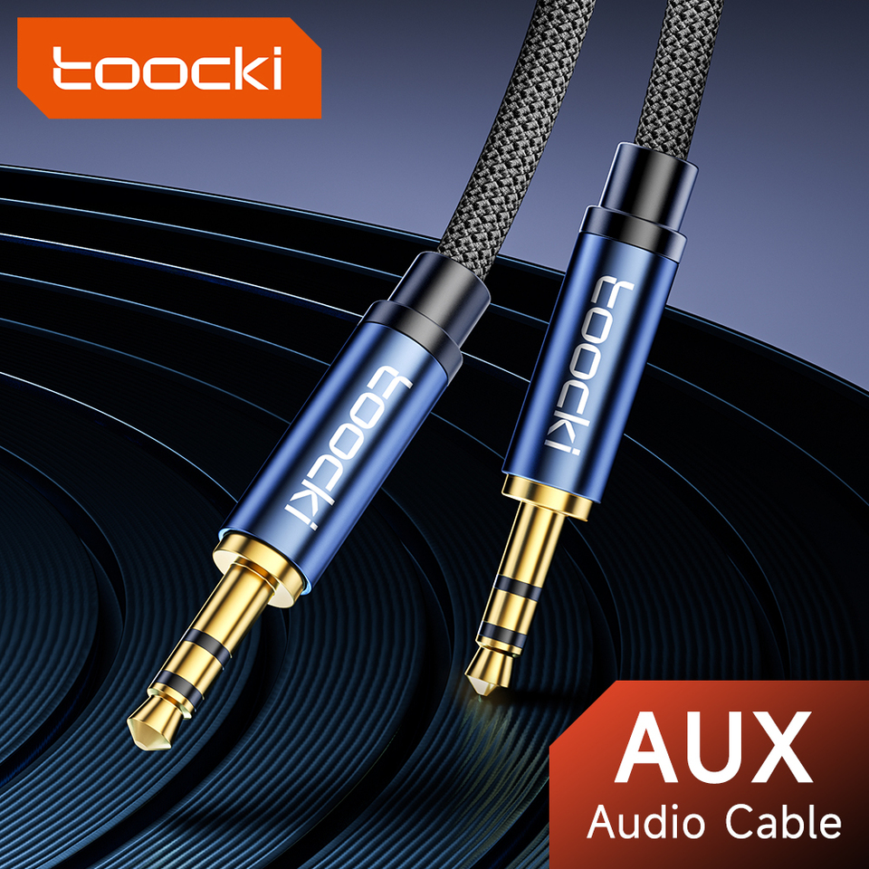Toocki Aux Cable Speaker Wire 3.5mm Jack Audio Cable For Computer Headphone Adapter Xiaomi Laptop HIFI Sound Quility Cable