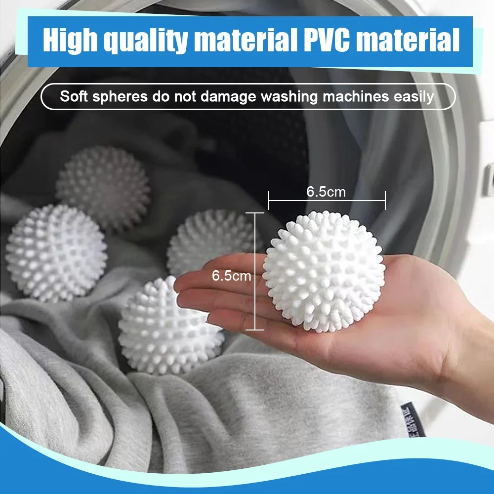 PVC Drying Ball 4Pcs Reusable Laundry Ball Washing Machine Drying Clothes Softener Household Clothes Cleaning Accessories