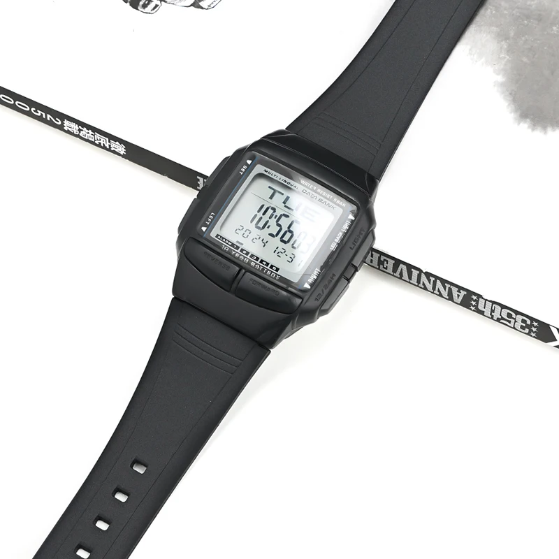 Für Casio DB-36-1A DB-36-9A konvexes Uhrenarmband, 18 mm, 20 mm, wasserdichtes Sportarmband, Armband aus Kunstharz, Ersatzzubehör – Detail 11