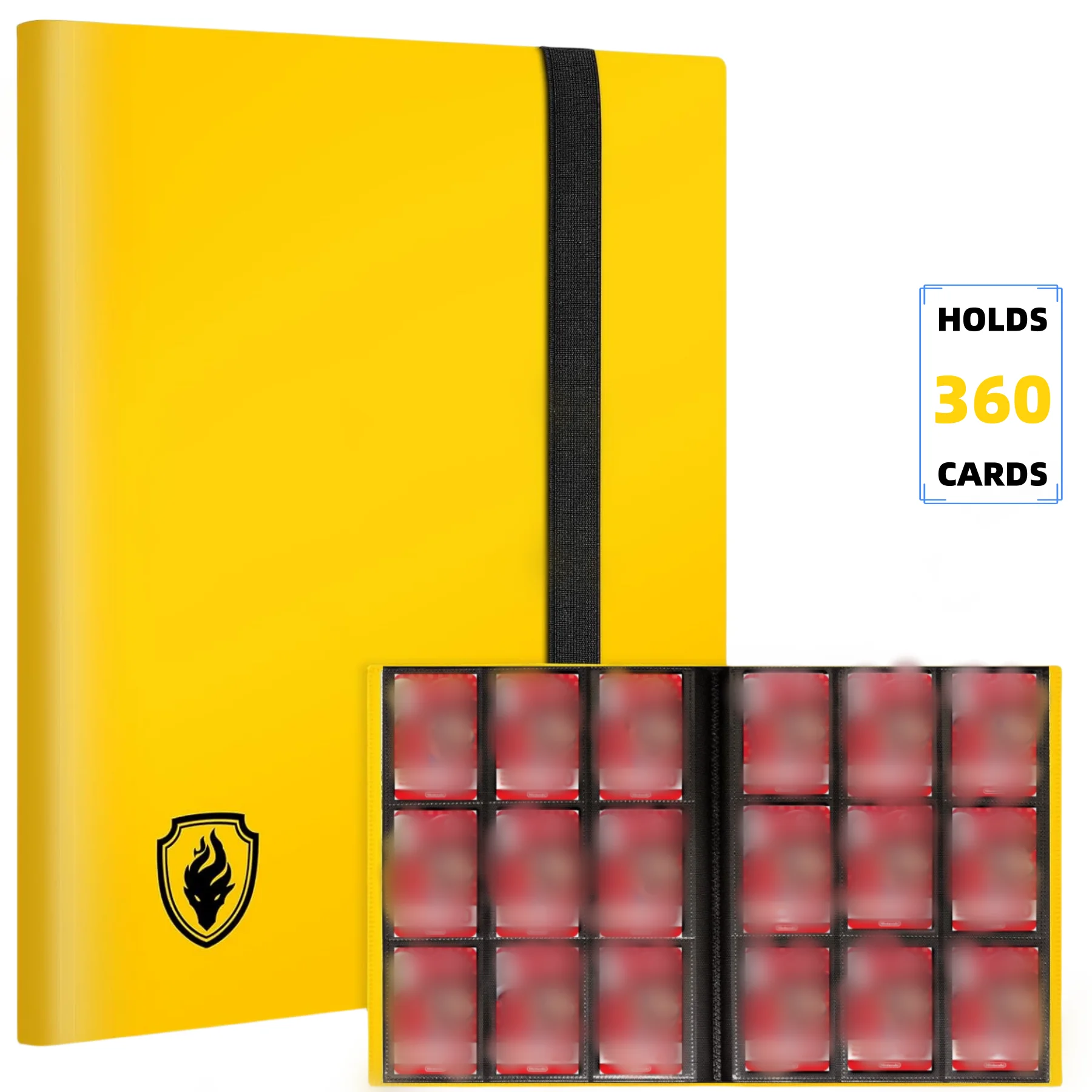 Premium 9-Pocket Trading Card Binder with 360 Side-Loading Slots
