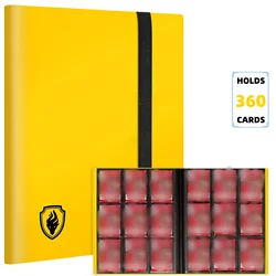 Premium 9 - Pocket Trading Card Binder with 360 Side - Loading Slots (YELLOW)