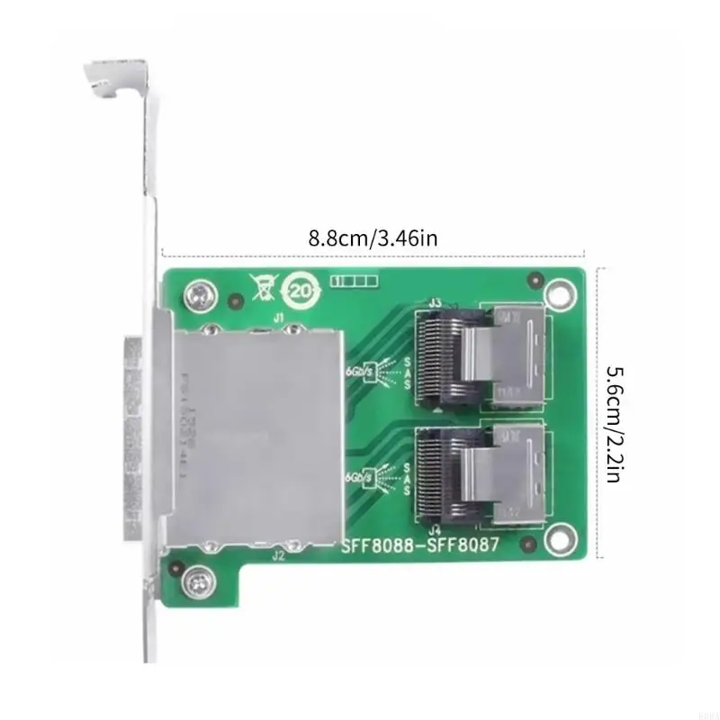 Dual Port 26Pin Mini SFF 8088 To 36Pin SFF 8087 Adapter With PCI Bracket 6Gbps High Speed Data Transfer