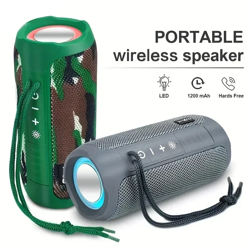 TG227 Waterproof Outdoor Portable Upright Wireless Compatible Speaker Music Player Support USB/ TF/ FM Radio Music Party