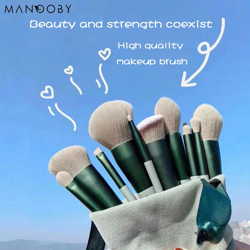 13Pcs Soft Natural Makeup Brushes Set Fluffy Hair Contour Eyeshadow Make Up Foundation Powder Kabuki Beauty Tool |