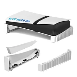 Vertical Console Stand with Game Disc Storage (White)