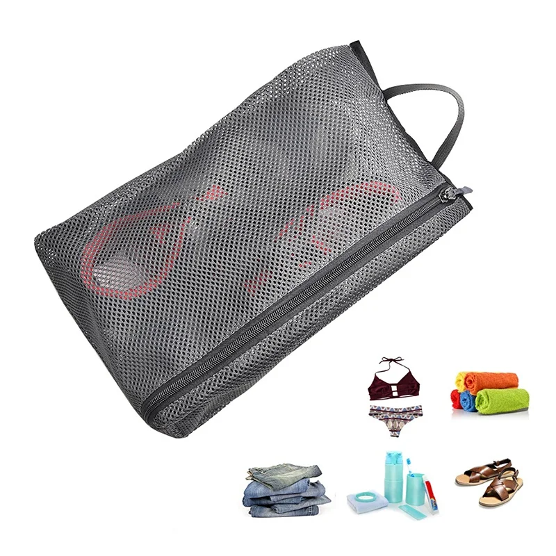 Durable Mesh Pouch Drawstring Bag Outdoor Diving Surfing Swimming Storage Bag Quick Dry Shoes Dirty Clothes Bags Outdoor Camping 6