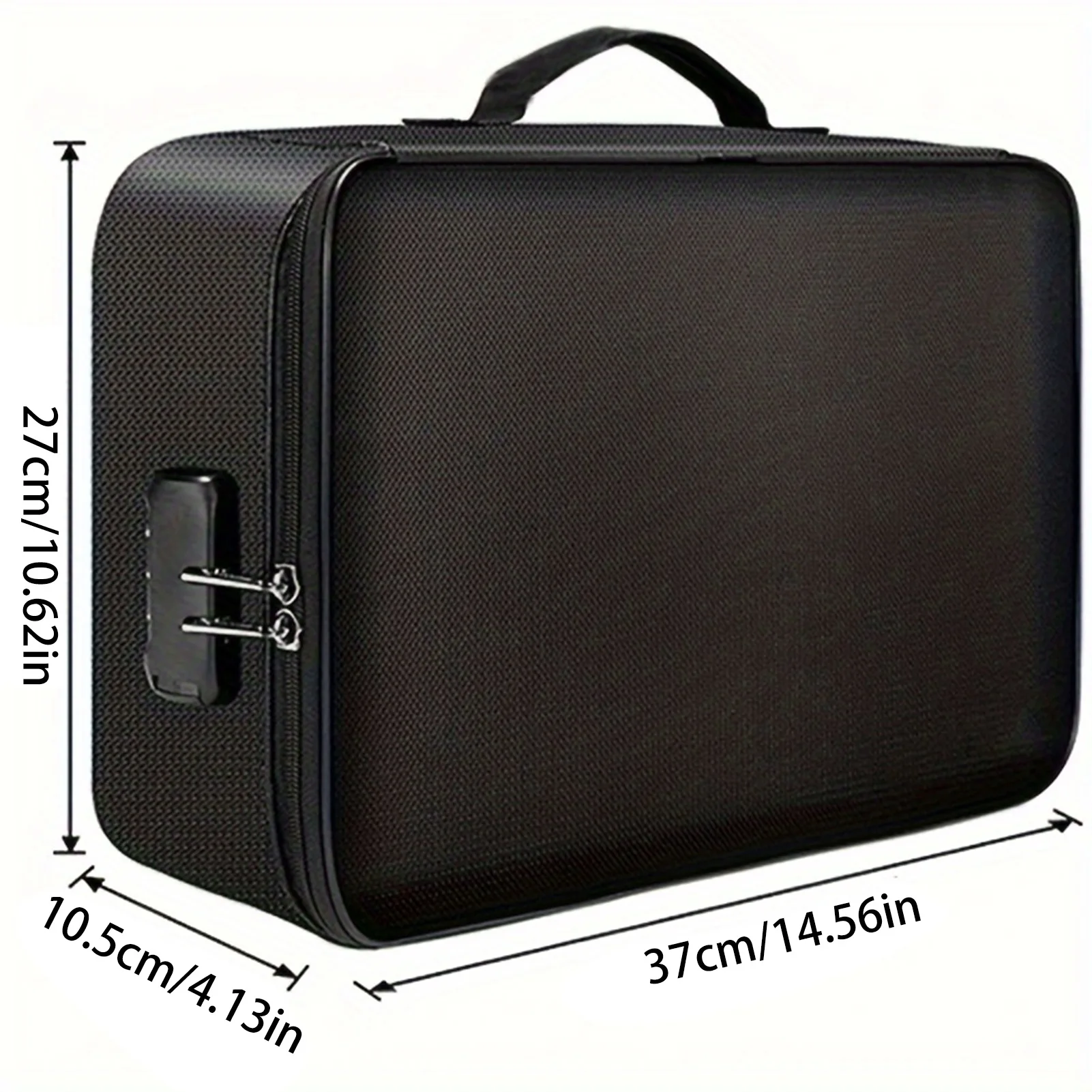 Document Bag with Code Lock Large Capacity Lockable File Organizer Box Suitable for Cash Passports Cards - 6