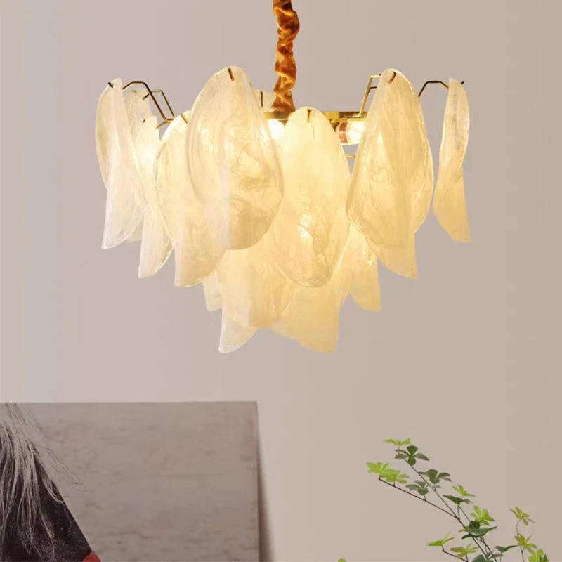 

Modern cloud glass Chandelier Living Dining Room Ceiling Chandelier Bedroom Pendant Light fixtures Home Lighting Hanging Lamps