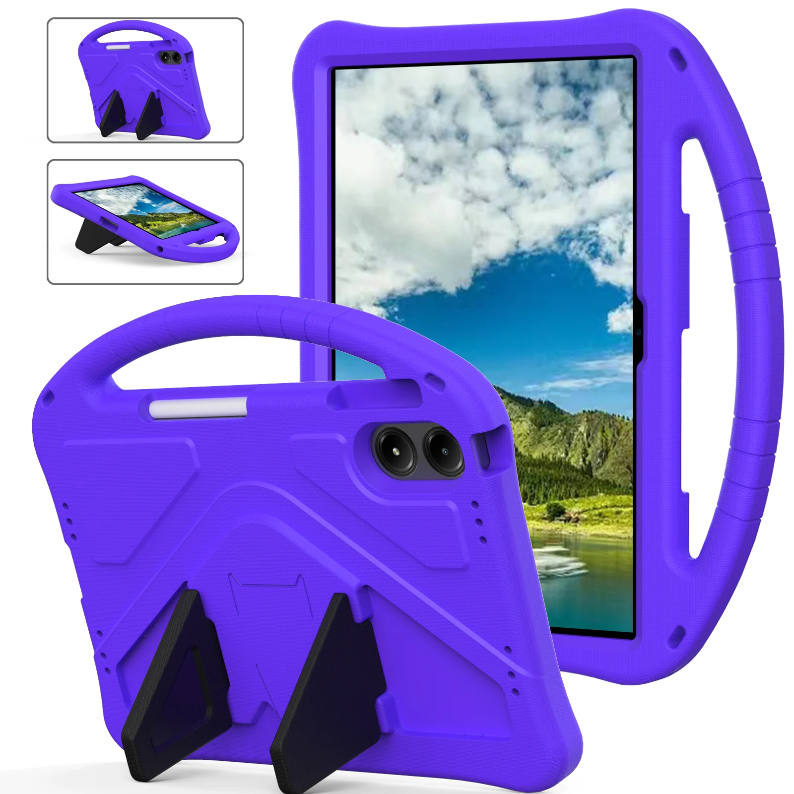 Kids Shockproof EVA Case with Foldable Kickstand and Hand Holder