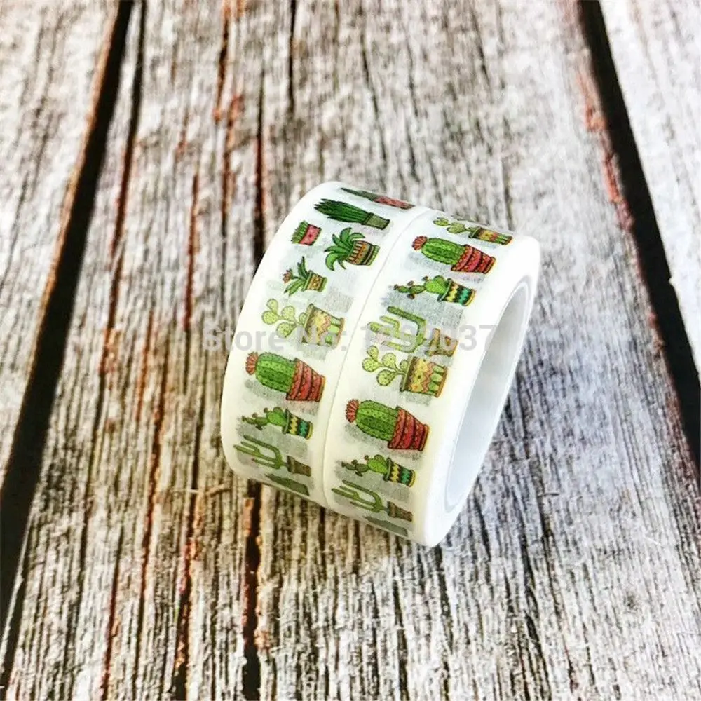 

DIY милая лента С КАКТУСОМ декоративная клейкая лента Маскировка для украшения дома Скрапбукинг дневник Канцтовары