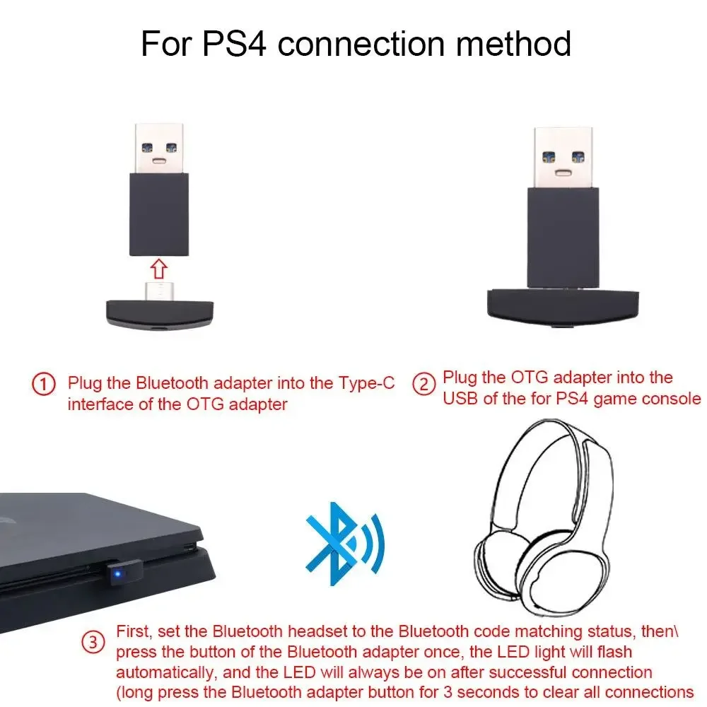 Gaming USB Bluetooth 5.0 Adapter Dongle Audio Adapter Converter for Switch PS4 PS5 PC Low Latency USB Dongle Stick