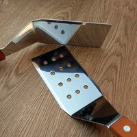Spatule de cuisine en acier inoxydable, avec manche en bois, pelle à crêpes, Pot, spatule à frire, pelle à poisson, ustensiles de cuisine 4