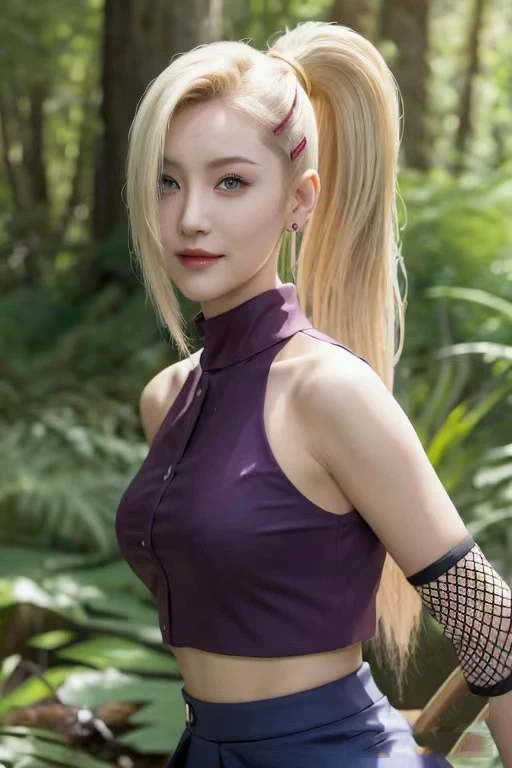 Naruto: Yamanaka Ino | Purple Ninja Outfit Cosplay Costume Set 26 Ino Shika Cho Cosplay Costume Package