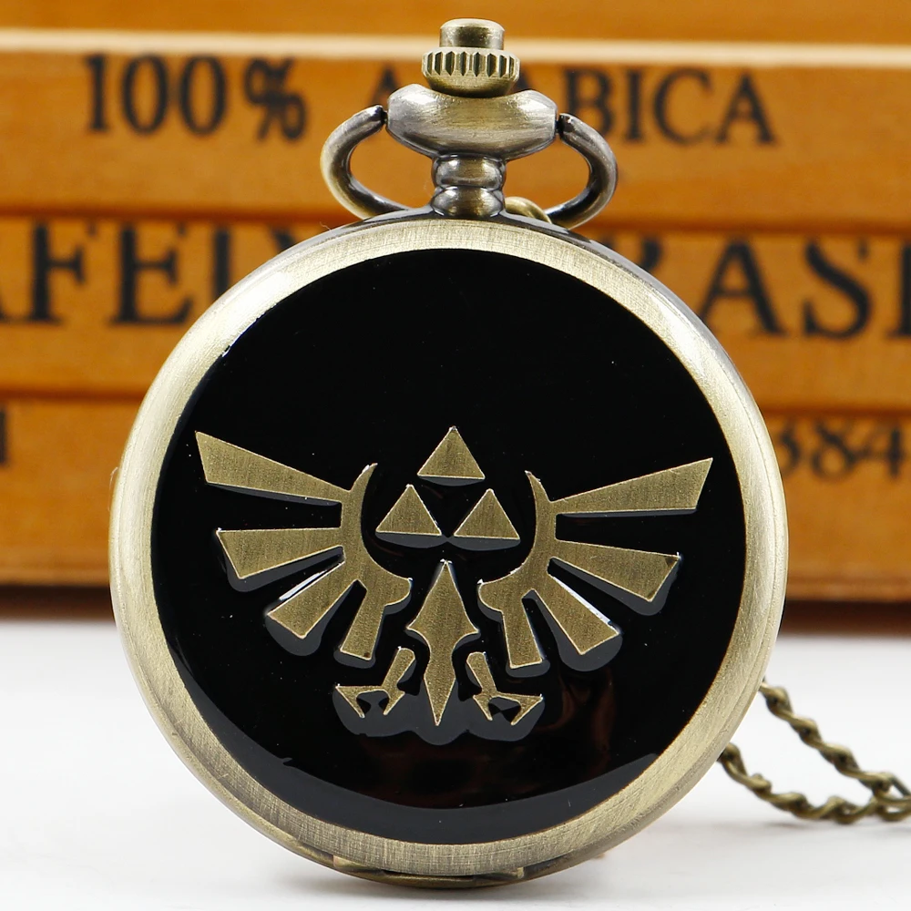

Minimalist Pocket Watch Chain Clock Black Face Quartz Analog Chain Necklace Pendant Gifts for Men Women