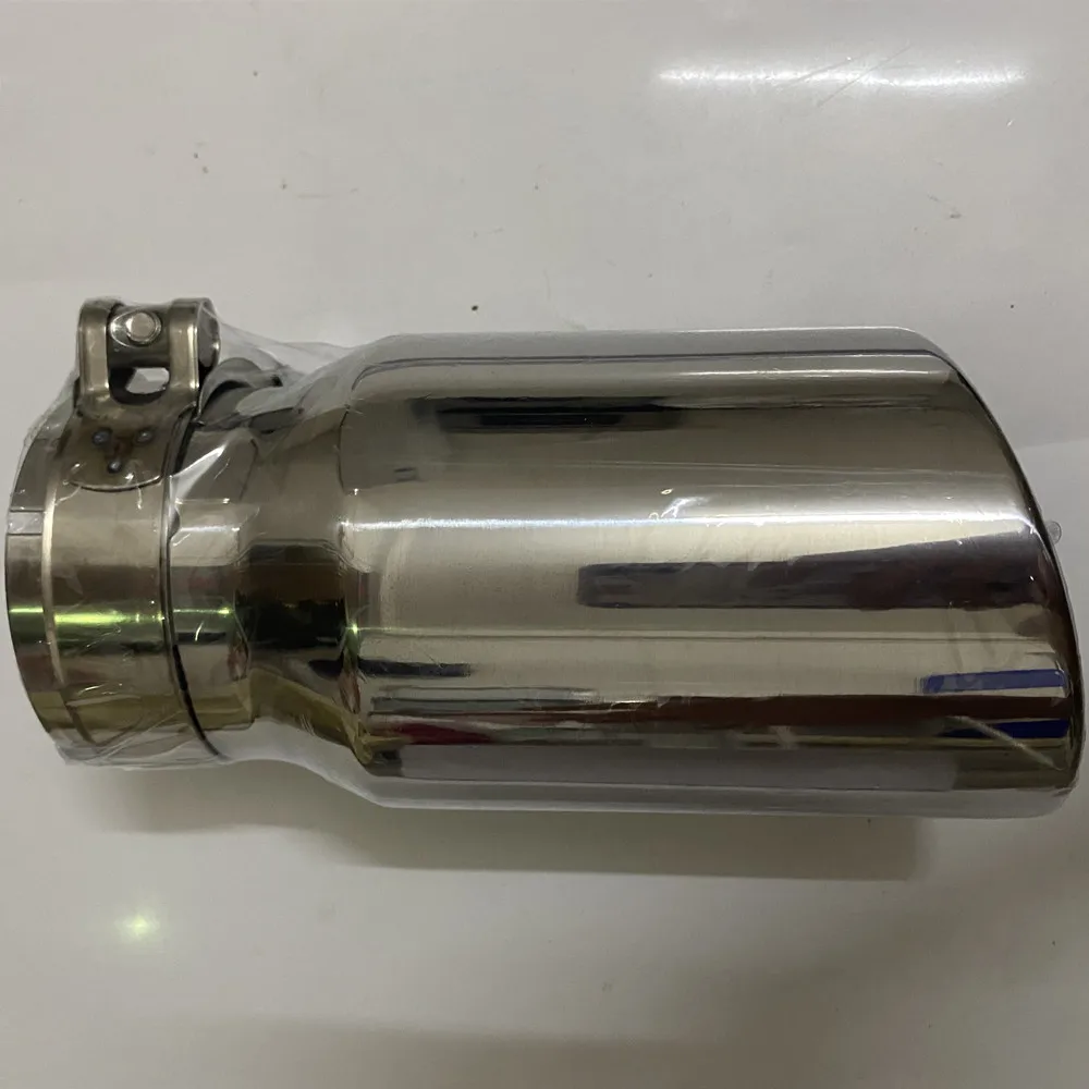 범용 배기 파이프 플랫 엣지 스트레이트 머플러 팁, 76 아웃 101mm, 3 인치