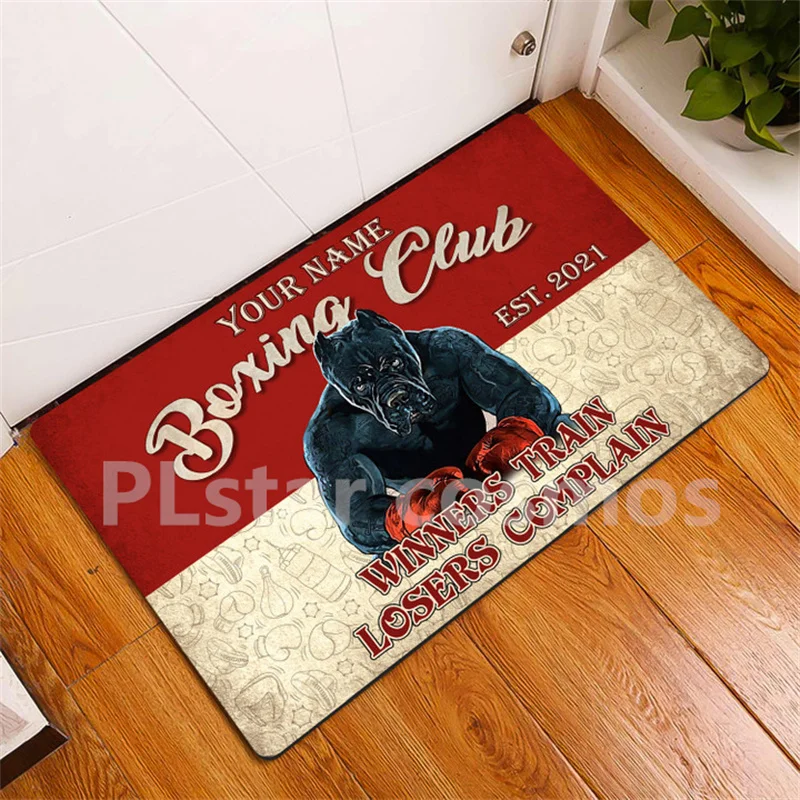 

Boxing Lover Doormat, Boxing Door Rug, Custom Your Name & Year Doormat