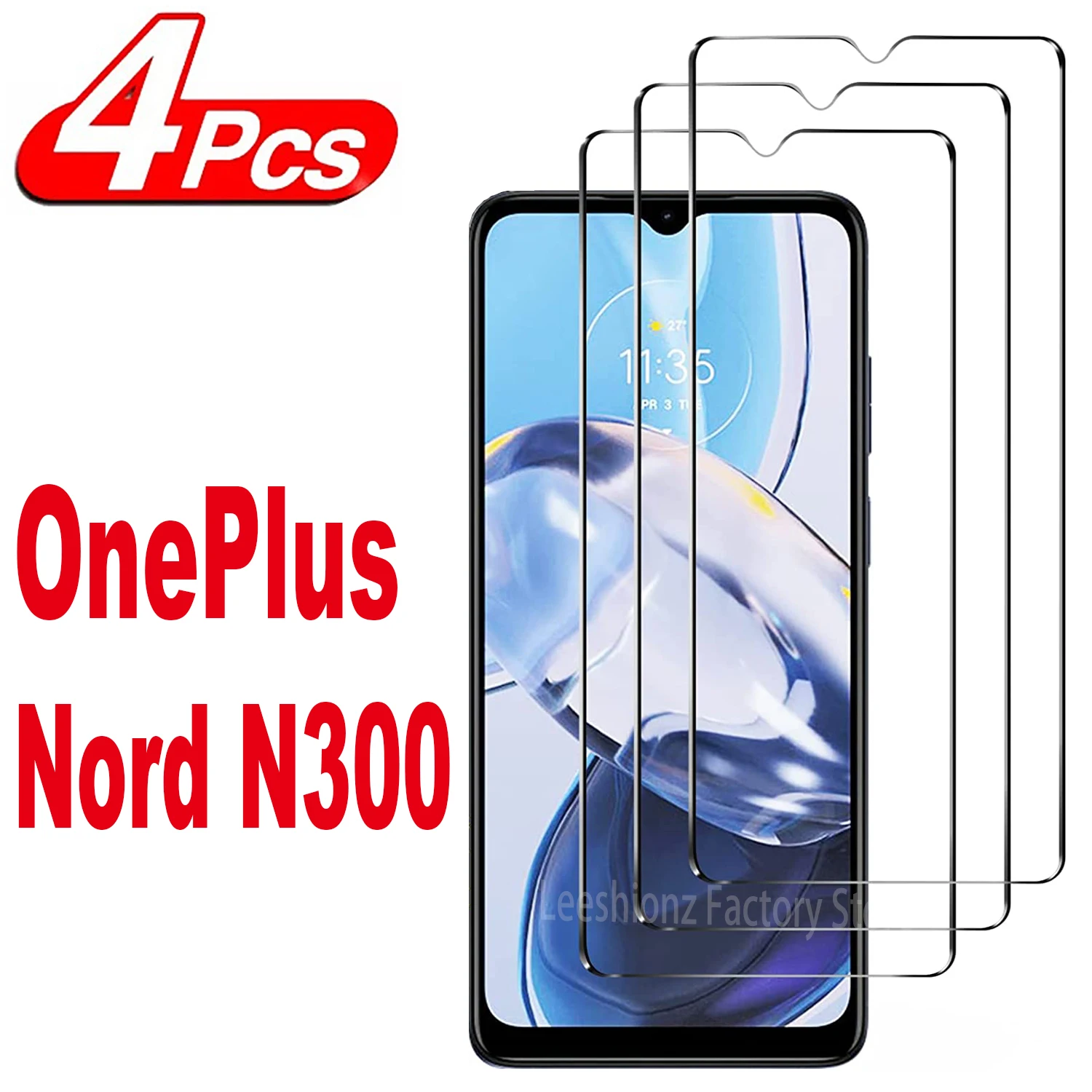 

2/4Pcs Tempered Glass For OnePlus Nord N300 Screen Protector Glass Film