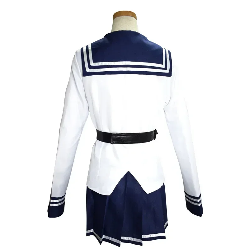 High-Rise Invasion: Yuri Honjo | Blue Uniform Cosplay Costume 20 High-Rise Invasion Yuri Honjo Sailor Uniform Cosplay Costume