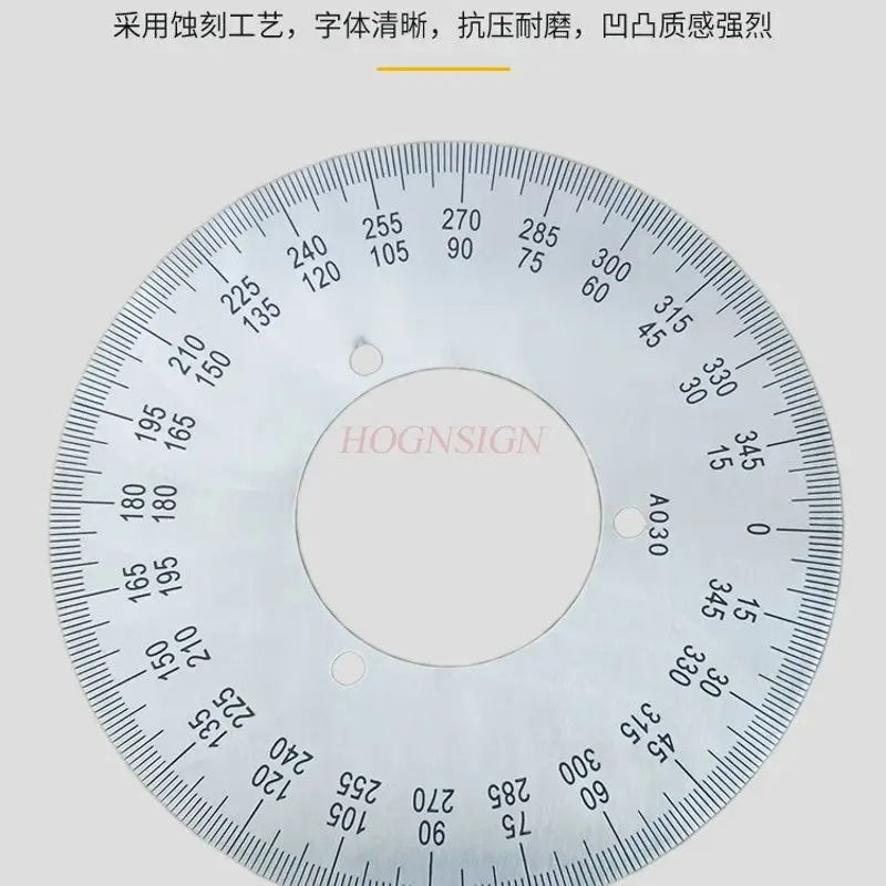 1개 스케일 다이얼은 정방향 및 역방향 기계식 식별 다이얼, 스테인리스 스틸 각도기와 통합되어 있습니다.