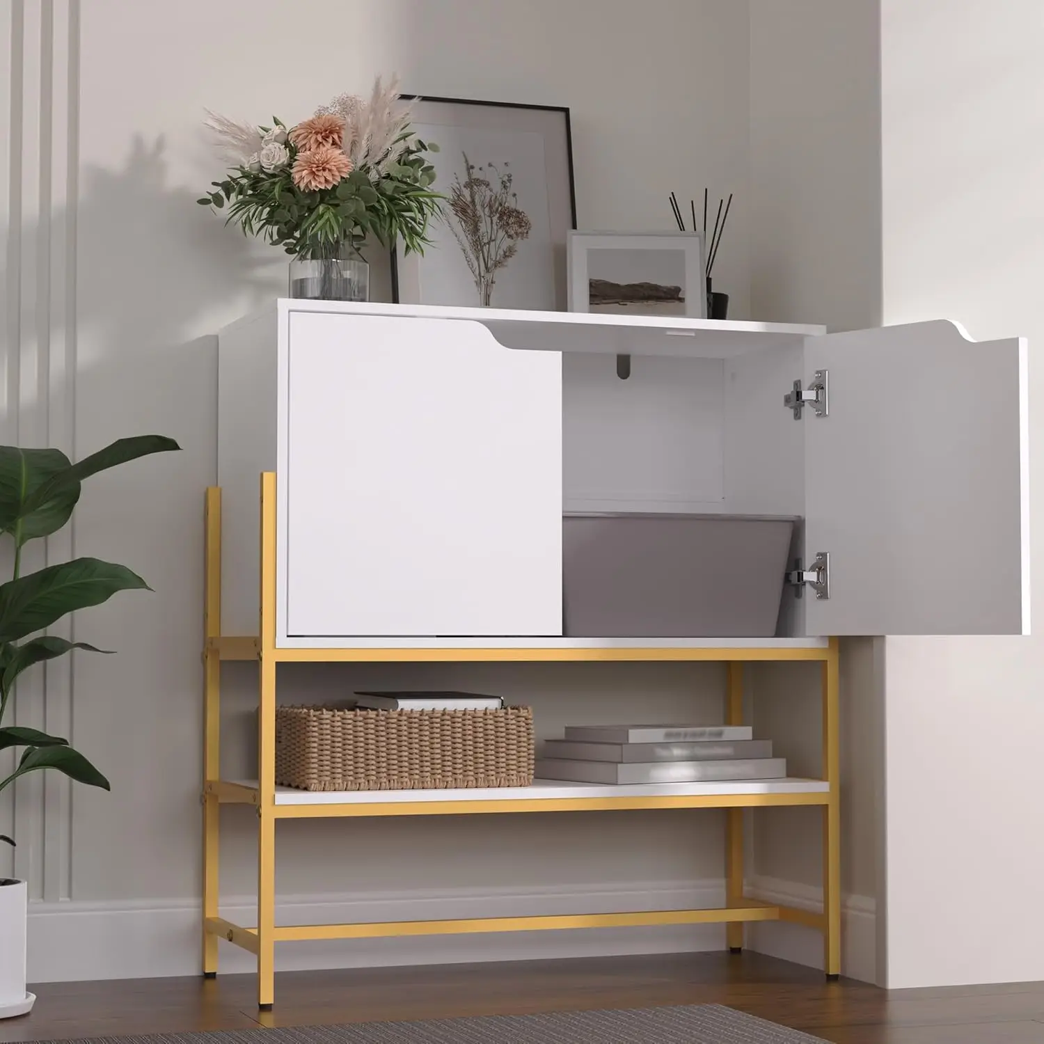 Record Player Table, Industrial Record Player Stand, Medieval Turntable Stand, Small Bar Cabinet with Open Shelf