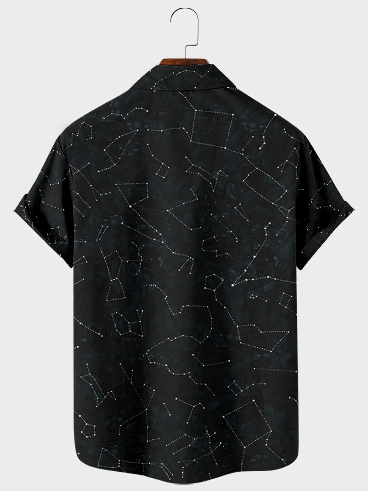 2021 Hot Sale 4 Halloween Pattern Digital Printing Loose Casual Large Button Short Sleeve Cardigan Men's Shirt 2