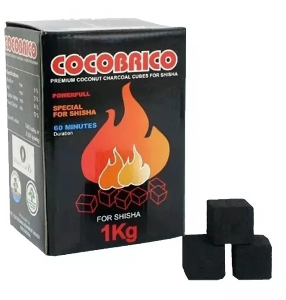 Yimi Hookah 72 Pcs Coconut Shell Charcoal Cubes Shisha Coals Briquettes