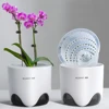 Meshpot 12 cm Plastic Orchid Pot Inner Clear Orchid Planter Double Layer Good Outlooking Plants Container Garden Accessories 1