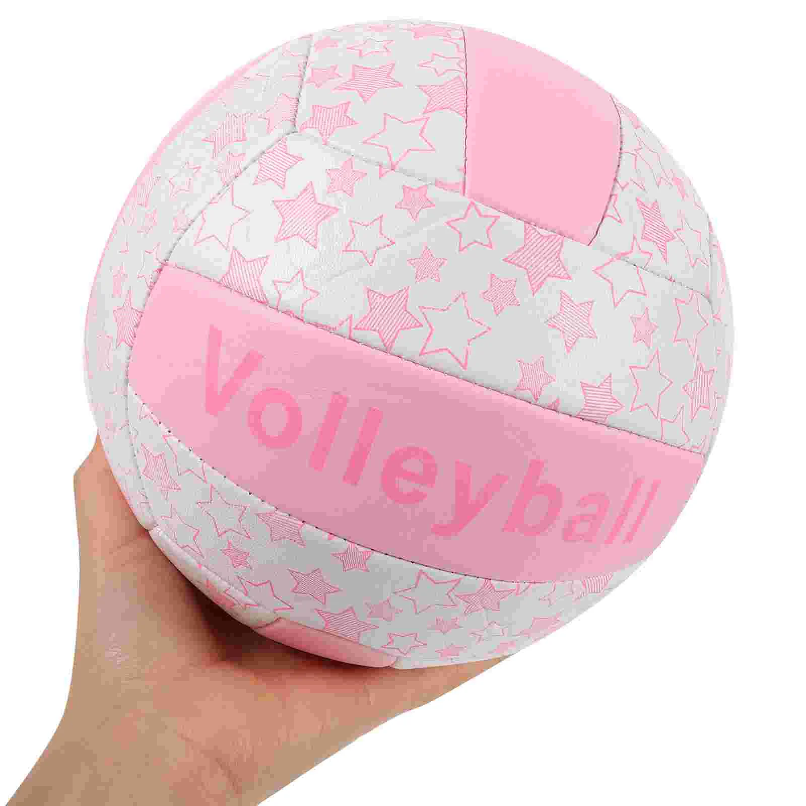 Volleyball Indoor Training Soft Sports Universal Size 5 Official Pink for Student
