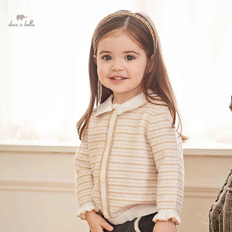 

Dave Bella 2023 New Autumn Winter Girls Baby Children Tops Knitted Sweater Pullover Fashion Casual Sweet Party DB4237717