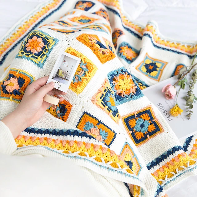 Susan's Family Pillow-Blanket Crochet Kit for Pros Tudor Rose DIY Handmade  Crochet Blanket for Bed Home Decor - AliExpress