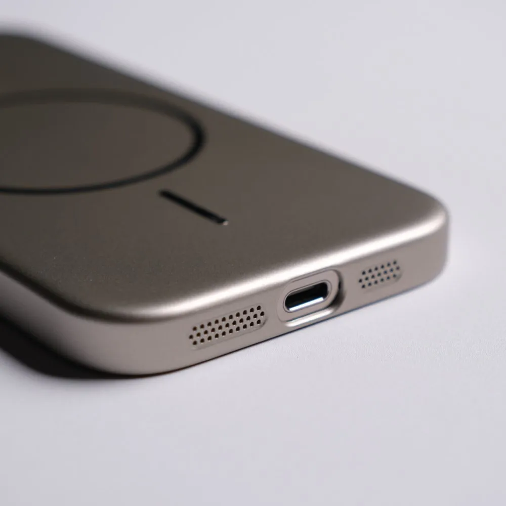 Sleek Titanium Magnetic Shockproof Case - Matte Finish