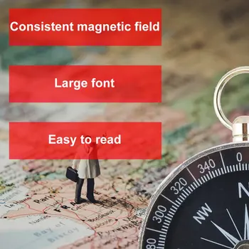 Pockets Mini Camping Hiking Compasses Lightweight Aluminum Outdoor Travel Compasses Navigation Wild Survival Tool Black 4