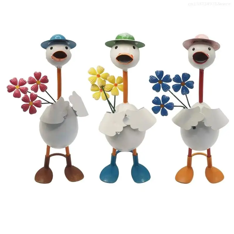 

Garden Statues Indoor Outdoor Decorations Duck Art Decors Figurine Ornaments F0T6