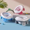 3 in 1 Travel Toilet Seat Foldable Children Potty with Bags Baby Pot Portable Silicone Baby Potty Training Toilet Seat for Kids 1