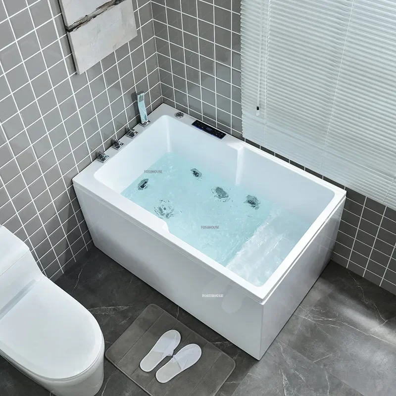 Modern Simple Home Acrylic Massage Bathtub Small Apartment Bathroom Constant Temperature Surfing Jacuzzi with Seat Design X 5