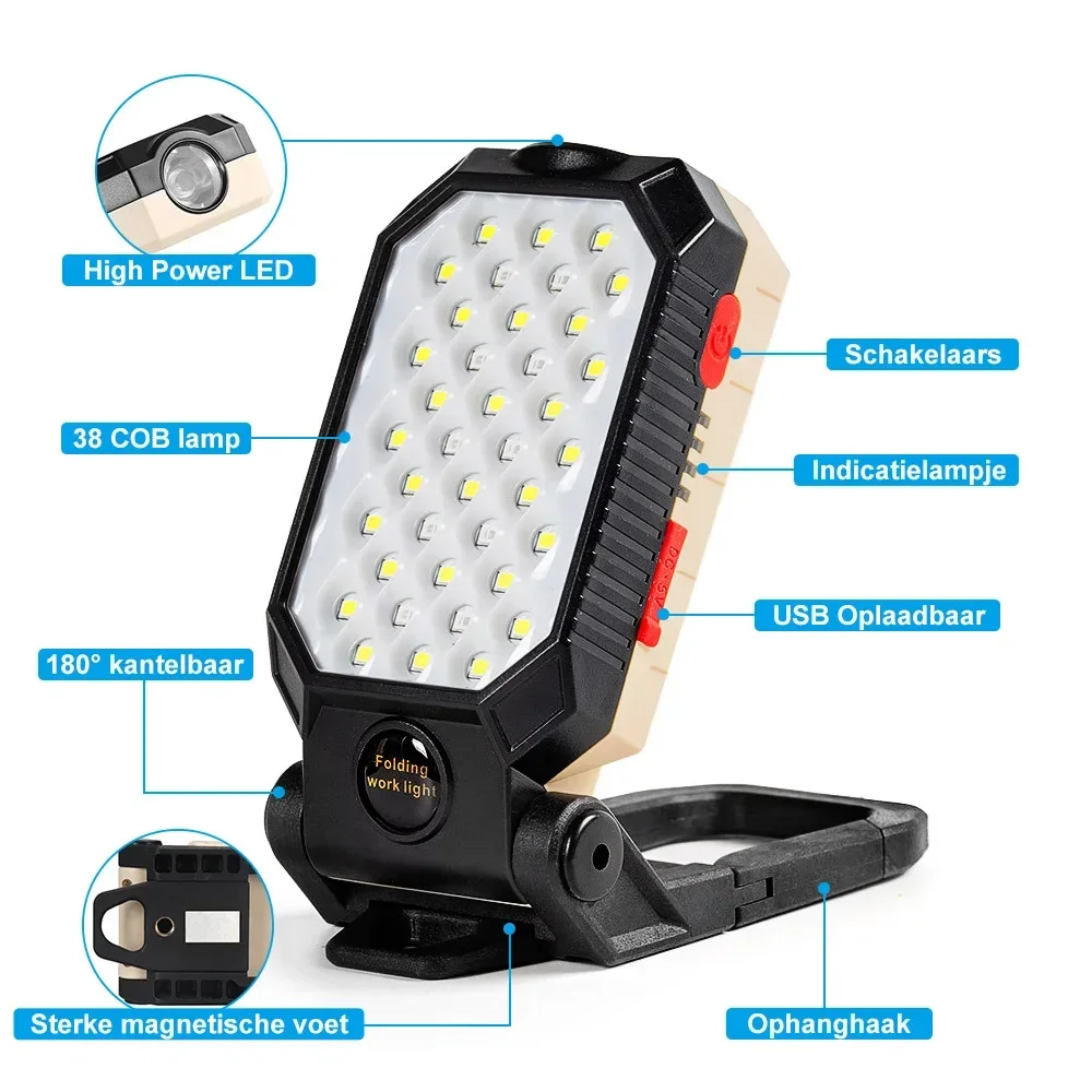 Floodlight Work Light Built-in Battery Magnetic Suction Power Display Car Repair Emergency Lamps for led flood light,work lamp