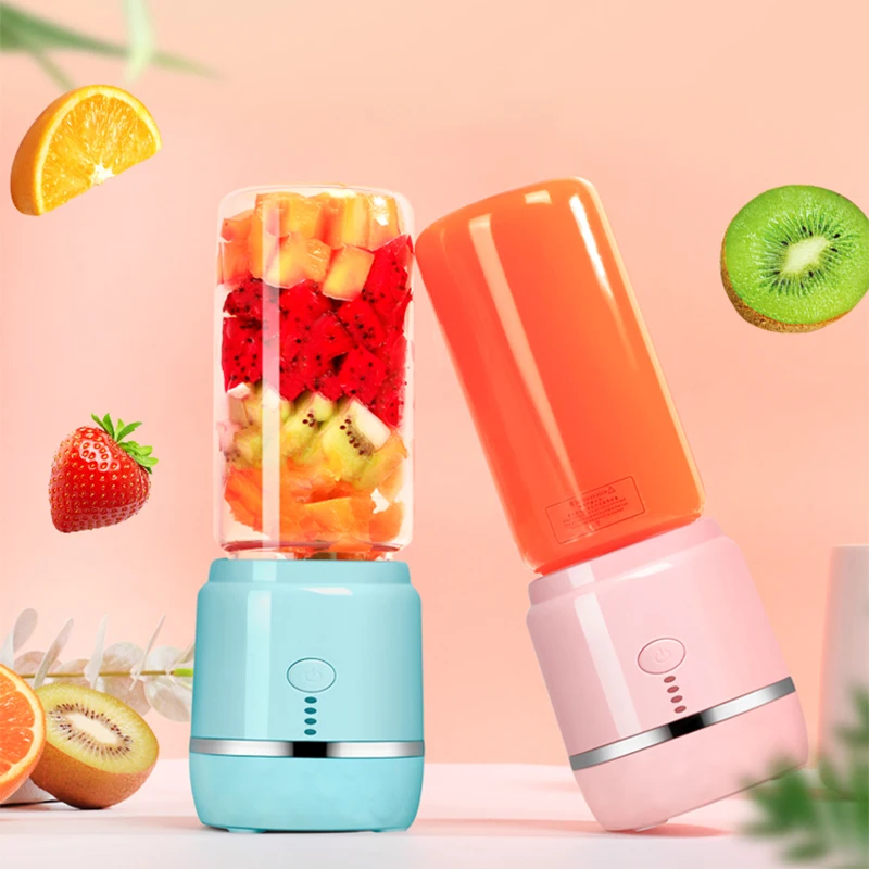 Portable Blender,Personal Hand Smoothie Travel Blender Cup, Fruit Mixer,  7.4V Bigger Motor Mini Blender for Fruit Juice,Milk Shakes, 400ML