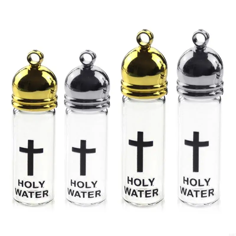 62KC Glass Holy Water Bottle With Lid Praying Bottle for Religious Ceremonies Gift