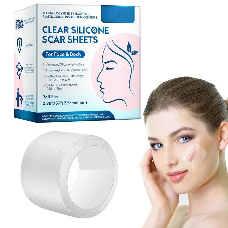 Silicone Scar Sheets 1.5 Meter Scar Removal Strips Waterproof Silicone