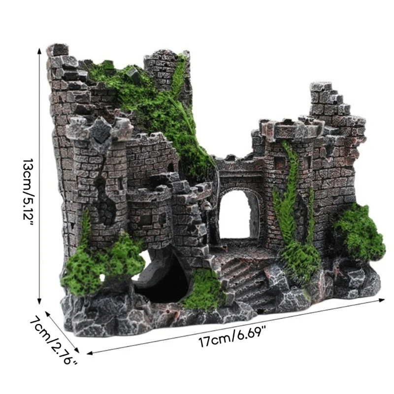 Aquarium Castle Resin Decorations Aquarium Landscaping Castle Fishtanks Decors
